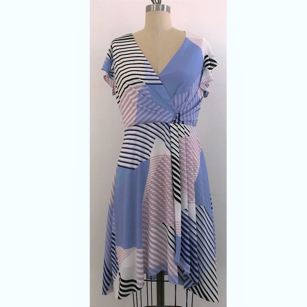 Adrianna Papell Printed Chiffon Dress